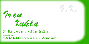 iren kukla business card